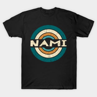 Retro Styles Nami Name Birthday 70s 80s 90s Circle T-Shirt